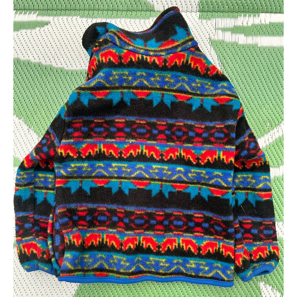 Vintage London Fog Southwestern Aztec Fleece Zip Jacket M (5–6) - Picture 3 of 4